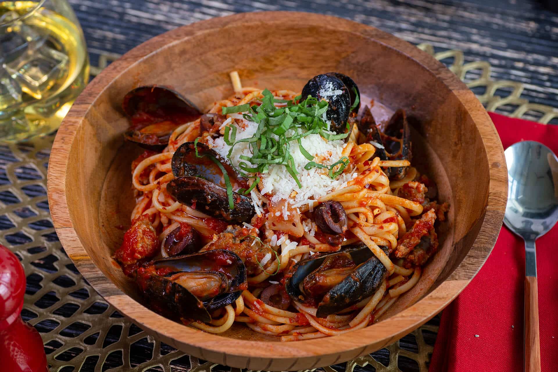 Spicy Pasta Alla Diavola With Mussels - Nonna Pia's