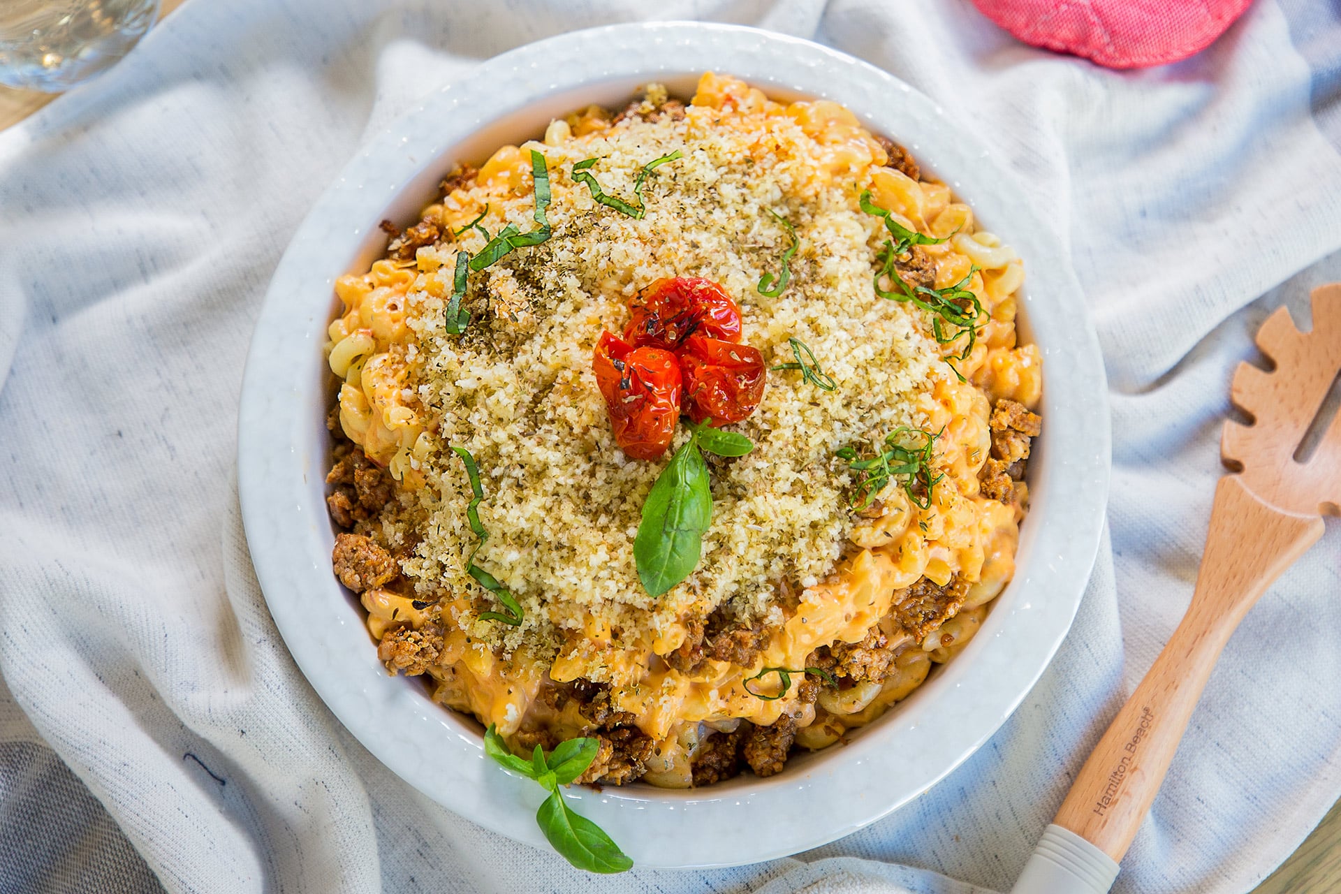 Baked Tomato Mac N' Cheese - Nonna Pia's